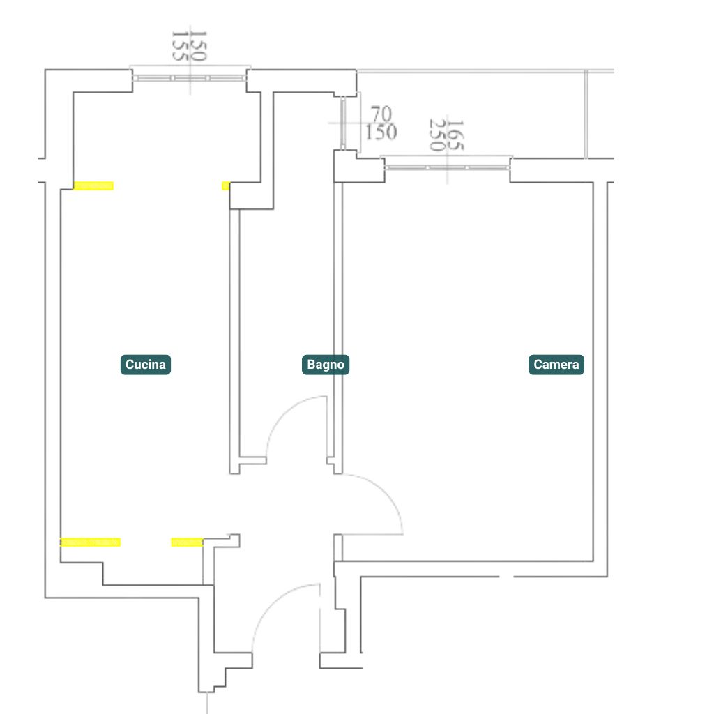 1 progetto appartamento 45 mq navigli milano